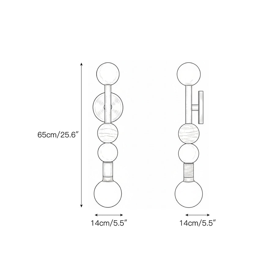 Sedona Marble Wall Lamp – detail 3 — Dimension drawings 1