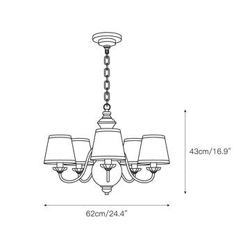 Tofty Chandelier – detail 3 — Dimension drawings 1