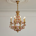 Load image into Gallery viewer, Tole Foliate Decorated Chandelier