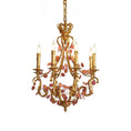 Load image into Gallery viewer, Tole Foliate Decorated Chandelier