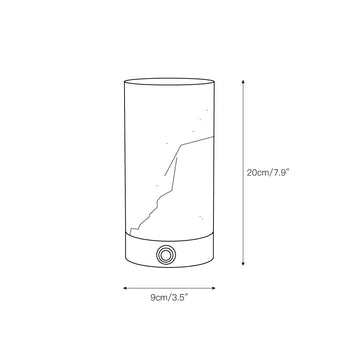 Totem Alabaster Table Lamp (built-in battery) – detail 4 — Dimension drawings 2