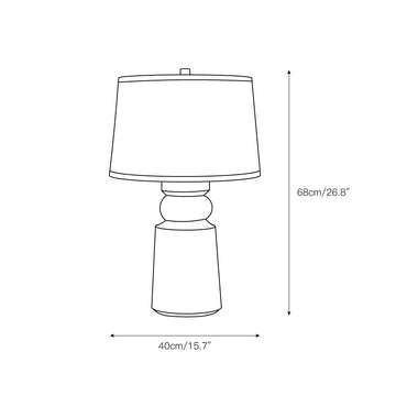 Totem Natural Wood Table Lamp – detail 3 — Dimension drawings 1