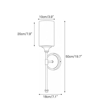 Tracie Alabaster Wall Sconce – detail 3 — Dimension drawings 1