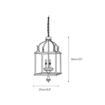 Traditional Birdcage Chandelier – detail 3 — Dimension drawings 1