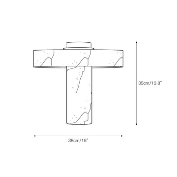 Tramonto Alabaster Table Lamp – detail 3 — Dimension drawings 1