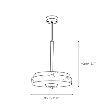 Trave Alabaster Pendant Lamp – detail 3 — Dimension drawings 1