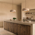 Load image into Gallery viewer, Travertine Drum Pendant Lamp
