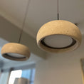 Load image into Gallery viewer, Travertine Drum Pendant Lamp