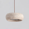 Load image into Gallery viewer, Travertine Drum Pendant Lamp