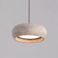 Load image into Gallery viewer, Travertine Drum Pendant Lamp