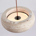 Load image into Gallery viewer, Travertine Drum Pendant Lamp