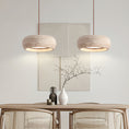 Load image into Gallery viewer, Travertine Drum Pendant Lamp