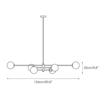 Trevi Chandelier – detail 5 — Dimension drawings 2