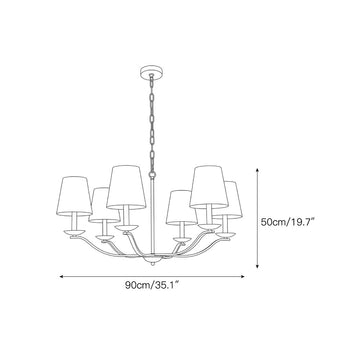 Trey Chandelier – detail 4 — Dimension drawings 2