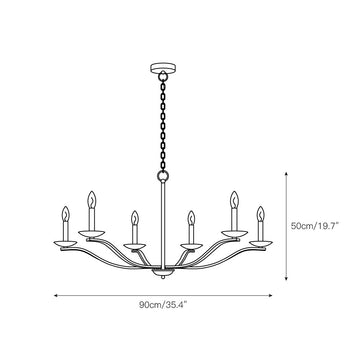 Trey Chandelier – detail 3 — Dimension drawings 1