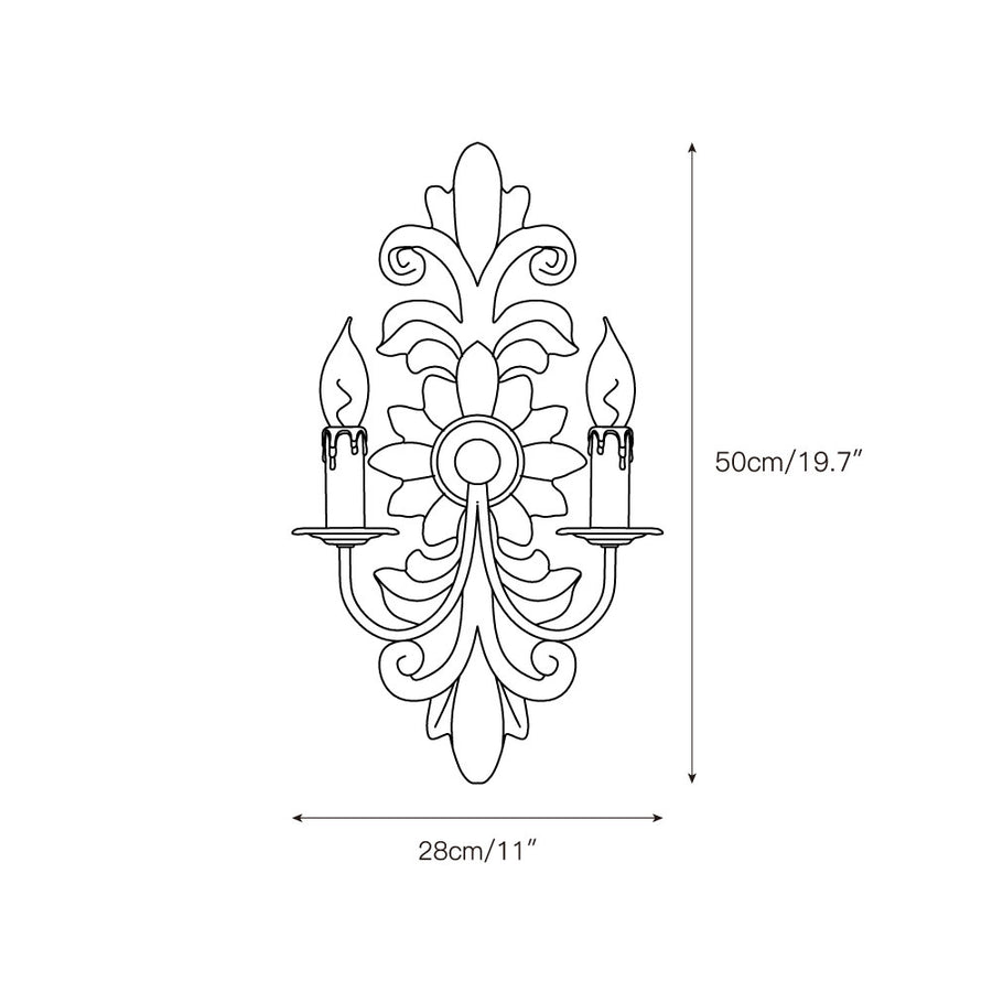 Trianon Glit Sconce – detail 3 — Dimension drawings 1