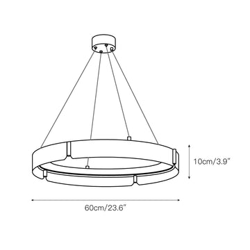 Tribeca Chandelier – detail 5 — Dimension drawings 1