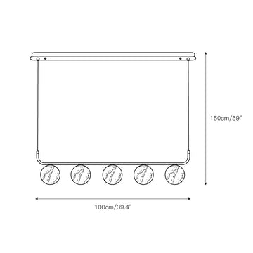 Tribeca Alabaster Pendant Lamp – detail 8 — Dimension drawings 3