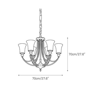 Tuileries Glass Chandelier – detail 4 — Dimension drawings 2