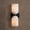Load image into Gallery viewer, Double Alabaster Brass Wall Lamp