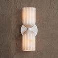 Load image into Gallery viewer, Double Alabaster Brass Wall Lamp