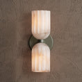 Load image into Gallery viewer, Double Alabaster Brass Wall Lamp