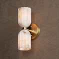 Load image into Gallery viewer, Double Alabaster Brass Wall Lamp