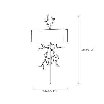 Twig Wall Lamp – detail 3 — Dimension drawings 1
