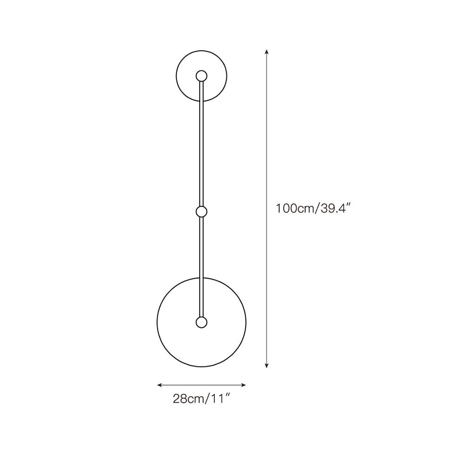 Twin Disc Travertine Wall Lamp – detail 4 — Dimension drawings 2