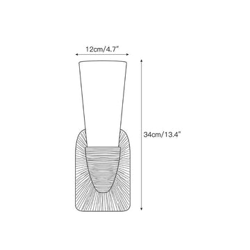 Twist Tapered Alabaster Wall Sconce – detail 3 — Dimension drawings 1