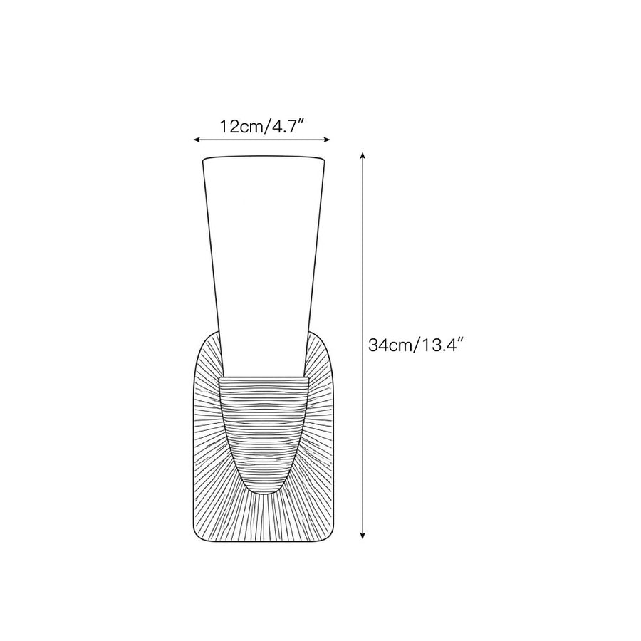 Twist Tapered Alabaster Wall Sconce – detail 3 — Dimension drawings 1