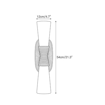 Twist Tapered Alabaster Wall Sconce – detail 4 — Dimension drawings 2
