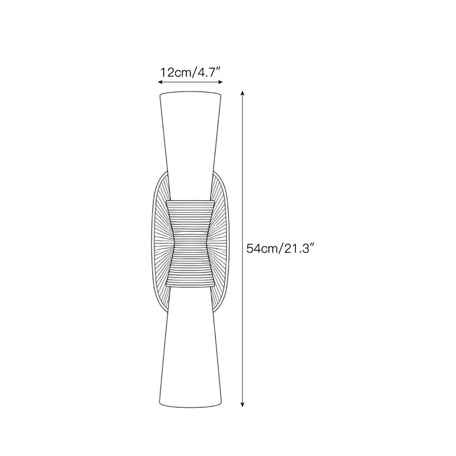 Twist Tapered Alabaster Wall Sconce – detail 4 — Dimension drawings 2