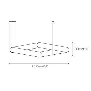 Twisted Ring Alabaster Chandelier – detail 4 — Dimension drawings 1