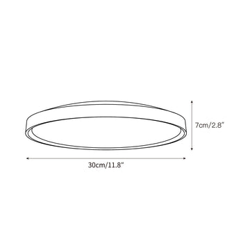Ultra-thin Round Travertine Ceiling Lamp – detail 4 — Dimension drawings 1
