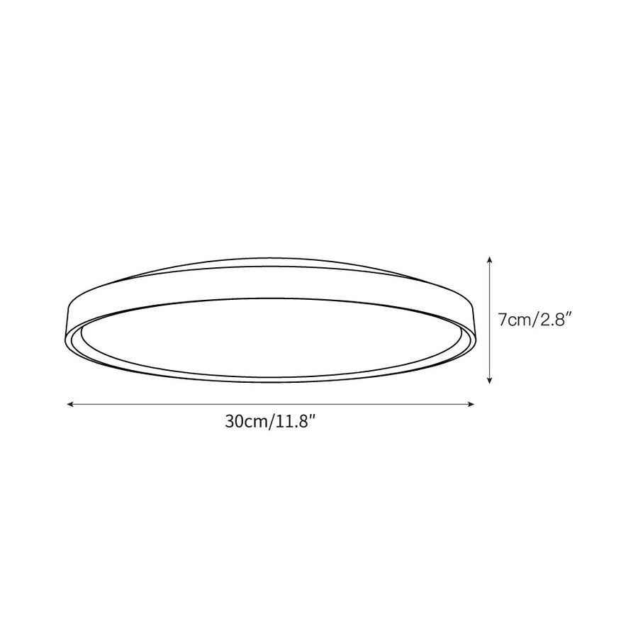 Ultra-thin Round Travertine Ceiling Lamp – detail 4 — Dimension drawings 1