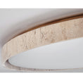 Load image into Gallery viewer, Ultra-thin Round Travertine Ceiling Lamp
