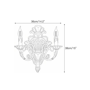 Valencia Candle Wall Sconce – detail 3 — Dimension drawings 1