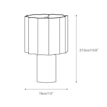Valli Table Lamp (Built-in Battery) – detail 3 — Dimension drawings 1