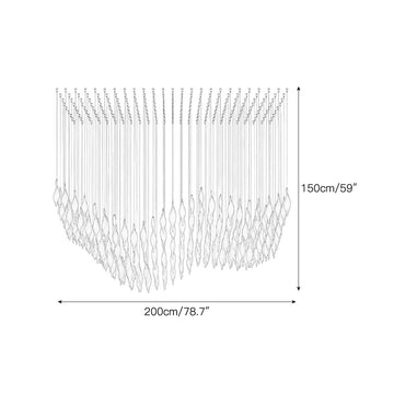 Vega Glass Chandelier – detail 3 — Dimension drawings 1