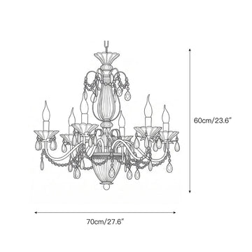 Venatici Crystal Chandelier – detail 3 — Dimension drawings 1