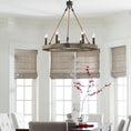 Load image into Gallery viewer, Venezia Wood Wheel Chandelier