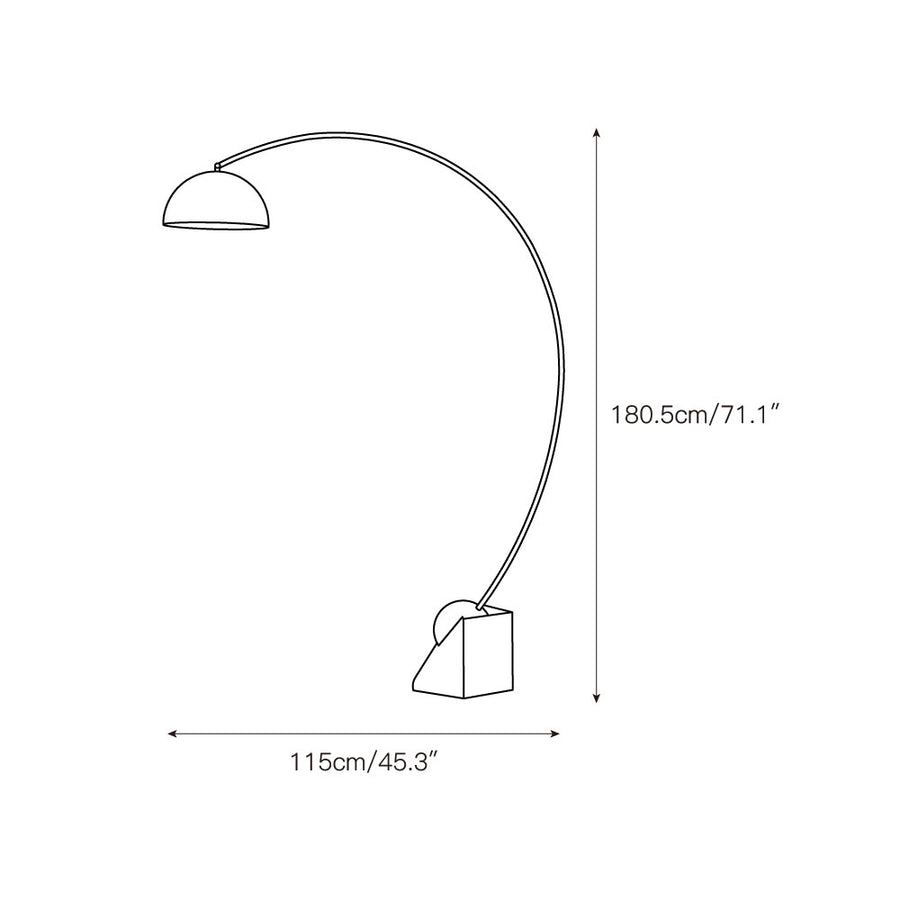 Venus Marble FLoor Lamp – detail 3 — Dimension drawings 1