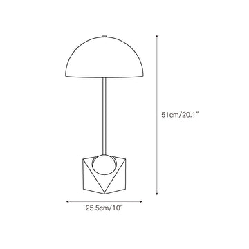Venus Marble Table Lamp – detail 3 — Dimension drawings 1