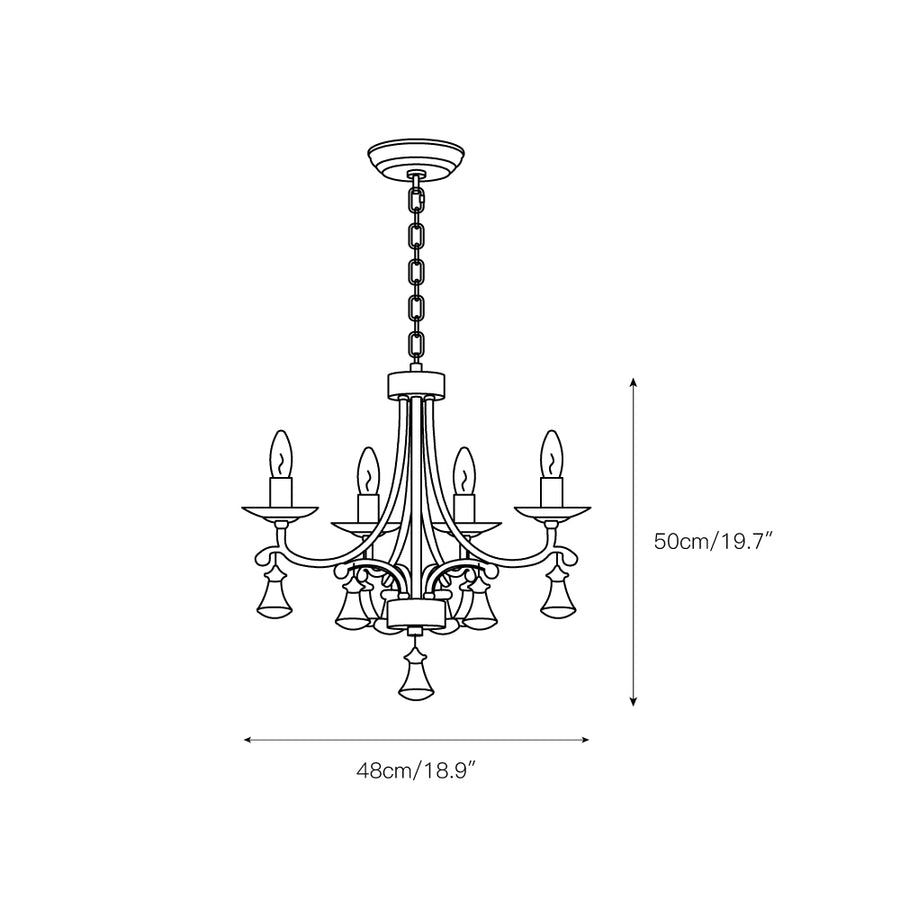 Vesca Chandelier – detail 3 — Dimension drawings 1