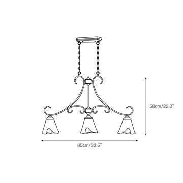 Vetraio Island Pendant Lamp – detail 3 — Dimension drawings 1