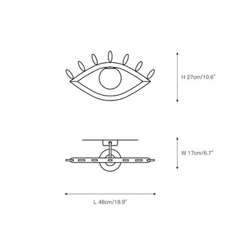 Visio Wall Lamp – detail 9 — Dimension drawings 4
