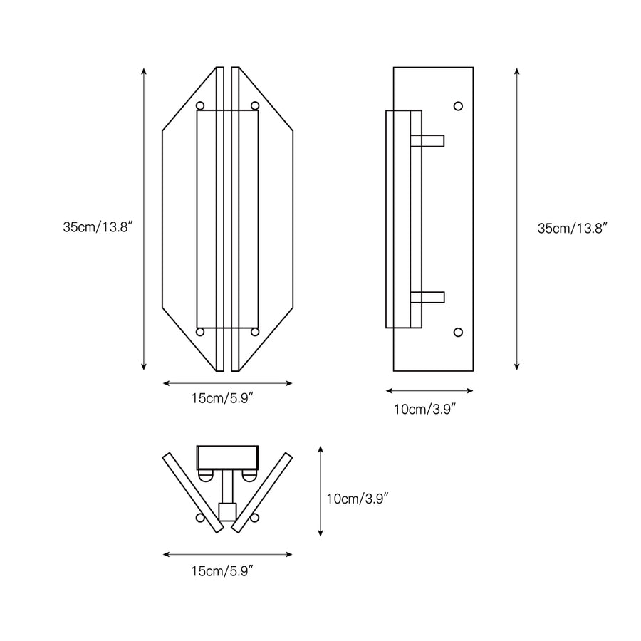 Vivien Stone Wall Lamp – detail 3 — Dimension drawings 1