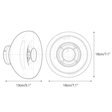 Void Surface Sconce – detail 3 — Dimension drawings 1