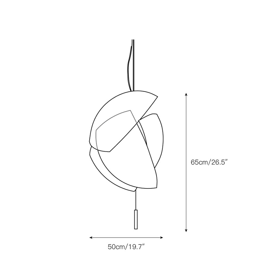 Voiles Pendant Lamp – detail 4 — Dimension drawings 1